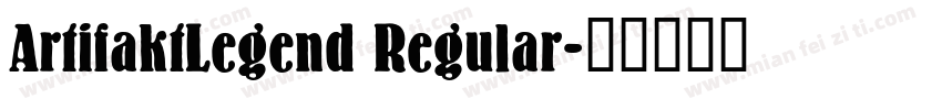 ArtifaktLegend Regular字体转换